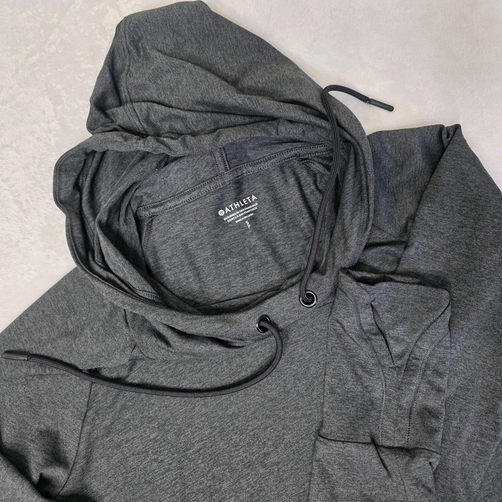Athleta Womens Small Performance Lightweight Athletic Hoodie Dark Gray